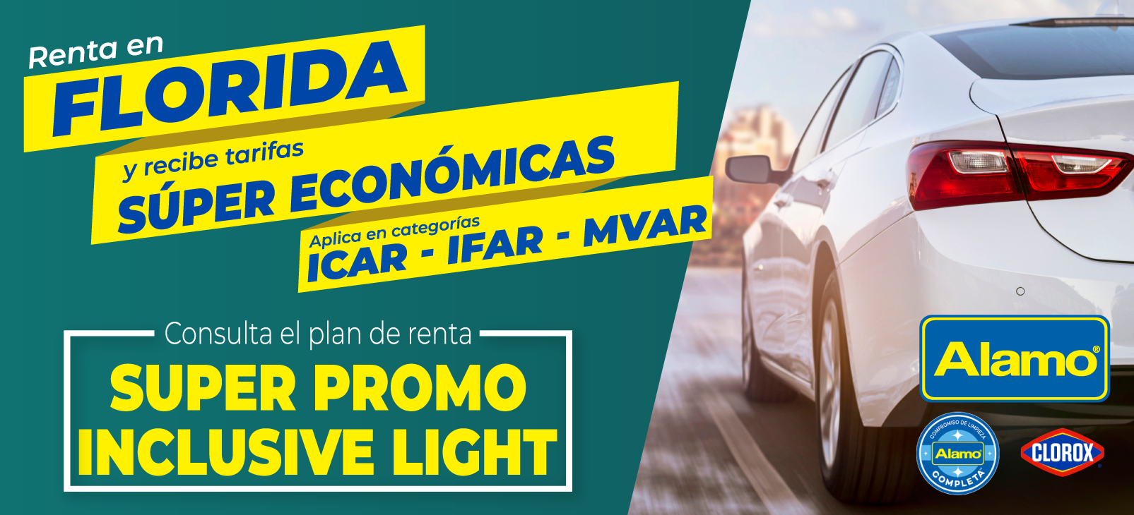 Renta en FLORIDA y recibe tarifas súper ECONÓMICAS Image Alternative text